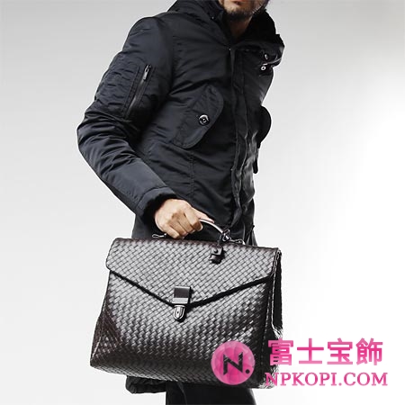 ボッテガヴェネタ/BOTTEGA VENETA/ レザーブリーフケース /コーヒーブラウン122139 v4651 2040